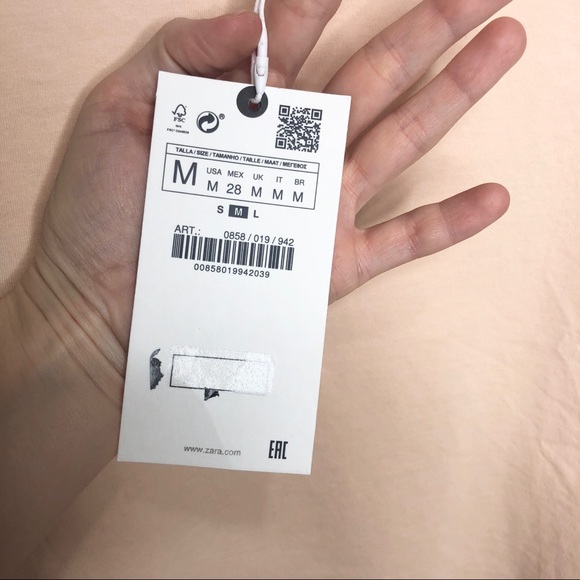 ZARA shoulder padded cropped T-shirts top blouse - Picture 4 of 6